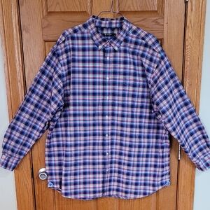 Daniel Cremeiux Men's Blue and Red Plaid Shirt